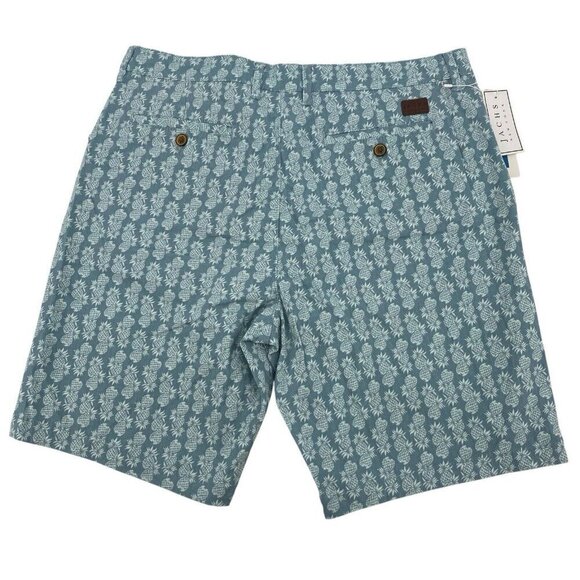 Jachs New York Size 31 Bleecker Fit Shorts 8.5" Light Blue Pineapple Print - Picture 4 of 6